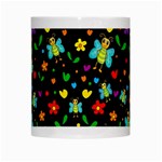 Butterflies and flowers pattern White Mugs Center