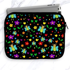 Butterflies And Flowers Pattern Apple Ipad 2/3/4 Zipper Cases by Valentinaart