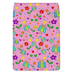 Cute Butterflies And Flowers Pattern - Pink Flap Covers (s)  by Valentinaart