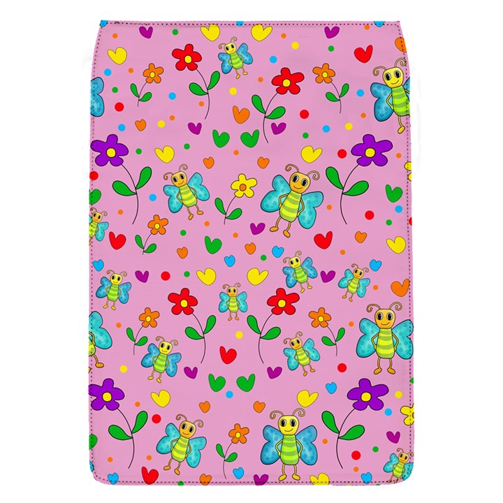 Cute butterflies and flowers pattern - pink Flap Covers (S) 