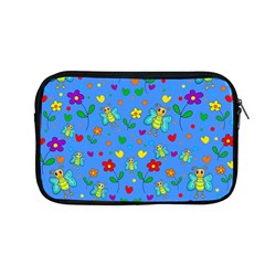 Cute Butterflies And Flowers Pattern - Blue Apple Macbook Pro 13  Zipper Case by Valentinaart