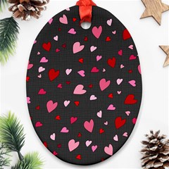 Hearts Pattern Ornament (oval)