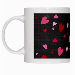 Hearts Pattern White Mugs by Valentinaart