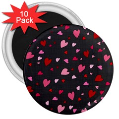 Hearts Pattern 3  Magnets (10 Pack)  by Valentinaart