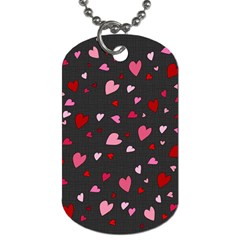 Hearts Pattern Dog Tag (one Side) by Valentinaart