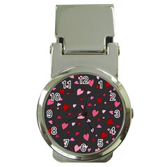 Hearts Pattern Money Clip Watches by Valentinaart