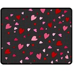 Hearts pattern Fleece Blanket (Medium)  60 x50  Blanket Front