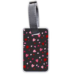 Hearts Pattern Luggage Tags (one Side)  by Valentinaart