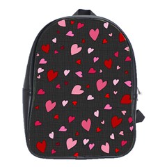 Hearts Pattern School Bags (xl)  by Valentinaart