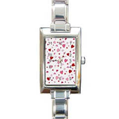 Valentine s Day Hearts Rectangle Italian Charm Watch by Valentinaart