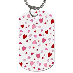 Valentine s Day Hearts Dog Tag (one Side) by Valentinaart