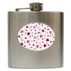 Valentine s Day Hearts Hip Flask (6 Oz) by Valentinaart