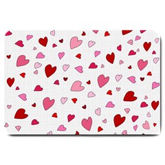 Valentine s Day Hearts Large Doormat  by Valentinaart