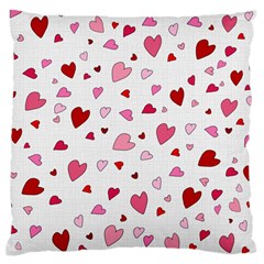 Valentine s Day Hearts Large Flano Cushion Case (one Side) by Valentinaart