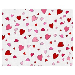 Valentine s Day Hearts Double Sided Flano Blanket (medium)  by Valentinaart