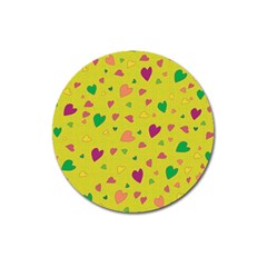 Colorful Hearts Magnet 3  (round) by Valentinaart