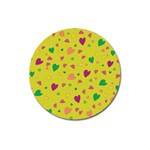 Colorful hearts Magnet 3  (Round) Front