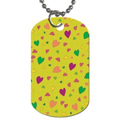 Colorful Hearts Dog Tag (one Side) by Valentinaart