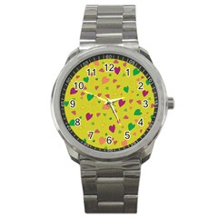 Colorful hearts Sport Metal Watch