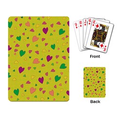 Colorful hearts Playing Card