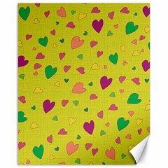 Colorful Hearts Canvas 16  X 20   by Valentinaart