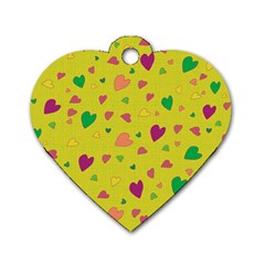 Colorful Hearts Dog Tag Heart (one Side) by Valentinaart