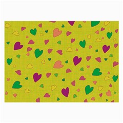 Colorful Hearts Large Glasses Cloth by Valentinaart