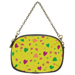 Colorful Hearts Chain Purses (one Side)  by Valentinaart