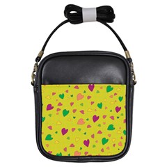 Colorful Hearts Girls Sling Bags by Valentinaart