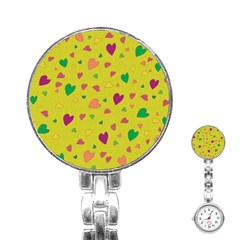 Colorful hearts Stainless Steel Nurses Watch