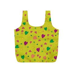 Colorful Hearts Full Print Recycle Bags (s)  by Valentinaart