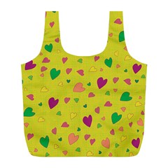 Colorful Hearts Full Print Recycle Bags (l)  by Valentinaart