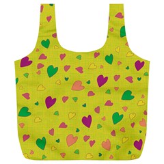 Colorful Hearts Full Print Recycle Bags (l)  by Valentinaart