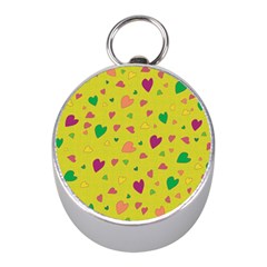 Colorful Hearts Mini Silver Compasses by Valentinaart