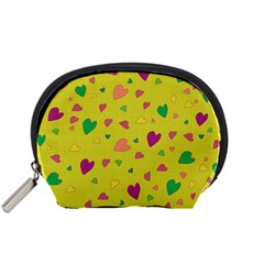 Colorful hearts Accessory Pouches (Small) 