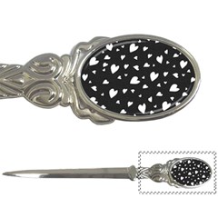 Black And White Hearts Pattern Letter Openers by Valentinaart