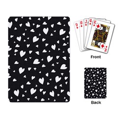 Black And White Hearts Pattern Playing Card by Valentinaart