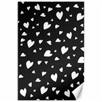 Black and white hearts pattern Canvas 24  x 36  23.35 x34.74  Canvas - 1