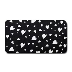 Black And White Hearts Pattern Medium Bar Mats by Valentinaart