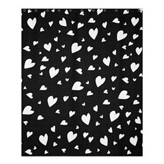 Black And White Hearts Pattern Shower Curtain 60  X 72  (medium)  by Valentinaart