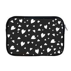 Black And White Hearts Pattern Apple Macbook Pro 17  Zipper Case