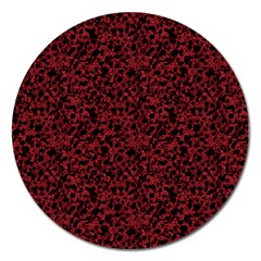 Red Coral Pattern Magnet 5  (round) by Valentinaart