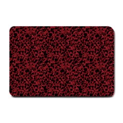 Red Coral Pattern Small Doormat  by Valentinaart