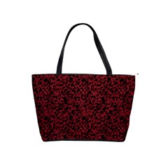 Red Coral Pattern Shoulder Handbags by Valentinaart