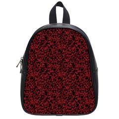 Red Coral Pattern School Bags (small)  by Valentinaart