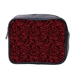 Red Coral Pattern Mini Toiletries Bag 2-side by Valentinaart