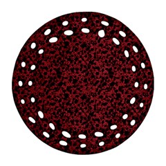 Red Coral Pattern Ornament (round Filigree) by Valentinaart