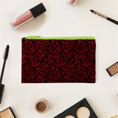 Red Coral Pattern Cosmetic Bag (xs) by Valentinaart