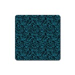 Blue coral pattern Square Magnet Front