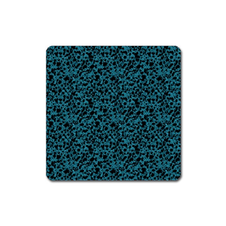 Blue coral pattern Square Magnet